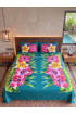 Hand Painted Rayon Bedsheet Set King Size